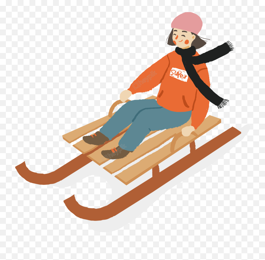Little Girl Cartoon Character Design - Cartoon Sled Png,Sled Png