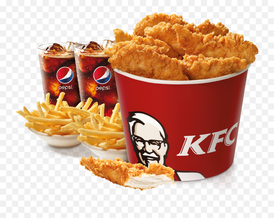 Download Kfc Chicken Bucket Png Banner - Kfc Chicken And Chips,Kfc Bucket Png
