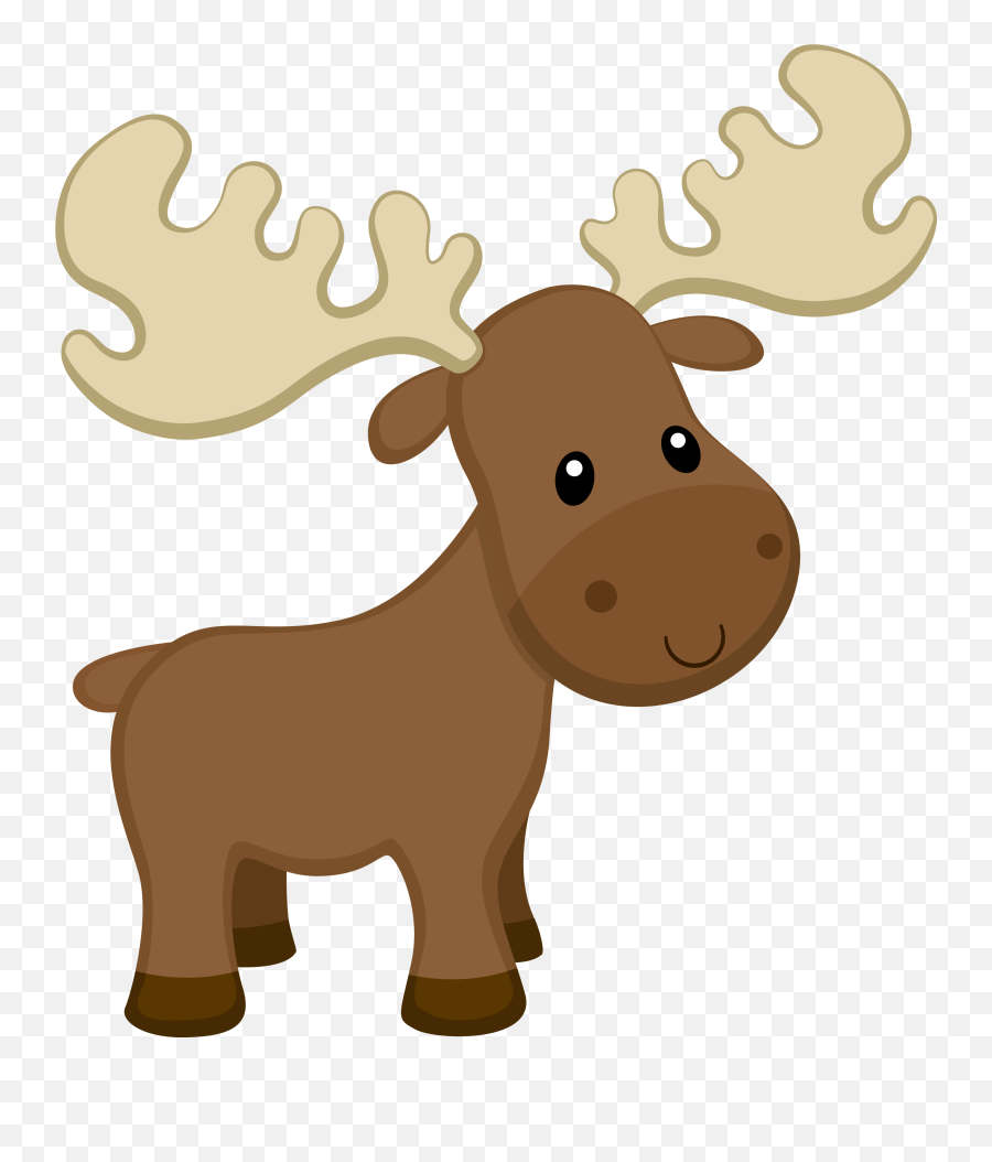 Moose Reindeer Birthday Party Cartoon - Transparent Moose Clipart Png,Moose Png