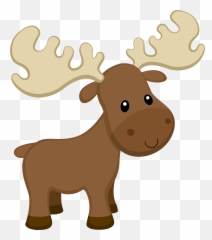 Moose Reindeer Birthday Party Cartoon - Transparent Clipart png