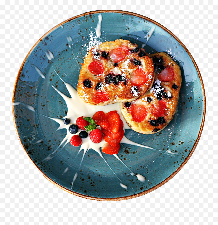 Puncakes In Plate Png - Dessert On Plate Png,Food Plate Png