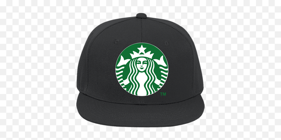 Starbucks Flat Bill Fitted Hats - Logo Covid Starbuck Png,Starbucks Logo Transparent Background