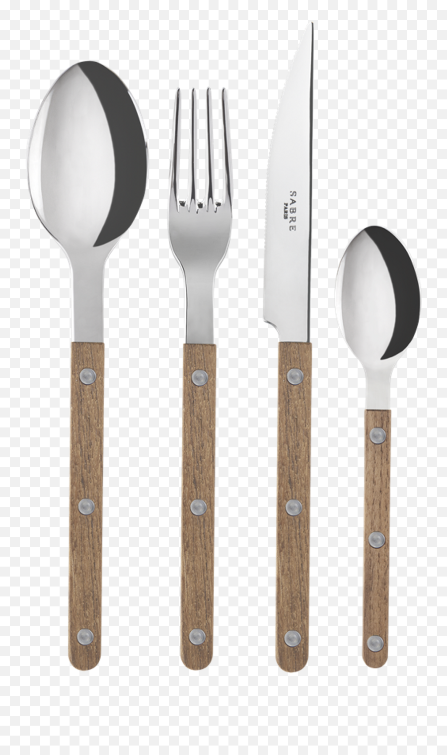 Le Sabre Set Of 4 Fork Knife Spoon Tea - Oak U0026 Co Cutlery Png,Fork And Knife Png