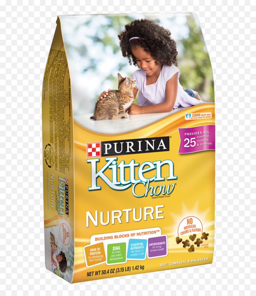 Purina Kitten Chow Dry Cat Food - Purina Kitten Chow Nurture Png,Kitten Transparent