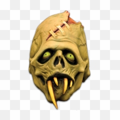 Monster Head With Fangs Transparent Png - Mask