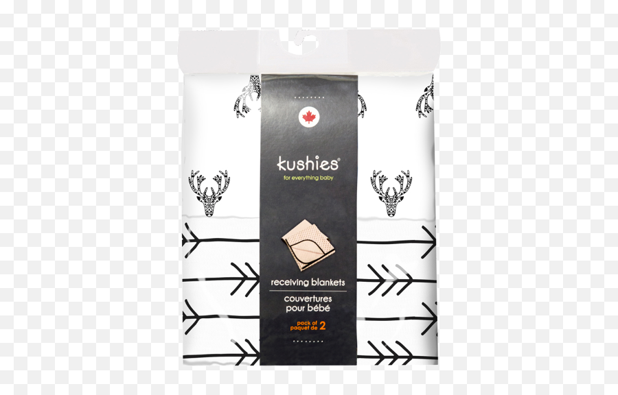Kushies Receiving Blanket 2 Pack Deer One Direction Black U0026 White - Coffee Png,One Direction Transparents