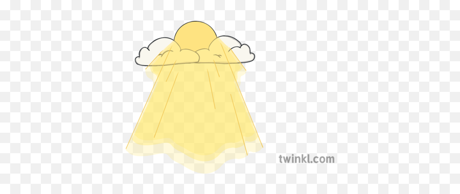 Ks1 Clouds With Sun Rays Colour Rgb Illustration - Twinkl Drawing Png,Sun Rays Transparent