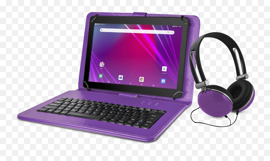 Ematic 10 - Tablets With Keyboard And Headphones Png,Headphone Icon Stuck On Tablet