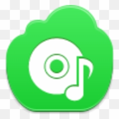 Music Clipart Disk - Green Youtube Download Icon Png Dot