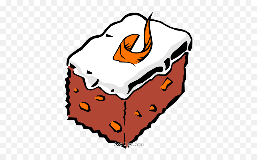 Carrot Cake Royalty Free Vector Clip Art Illustration - Carrot Cake Clip Art Png,Cake Clipart Png