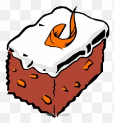 Carrot Cake Royalty Free Vector Clip Art Illustration - Carrot Cake Clip Art Png,Cake Clipart Png