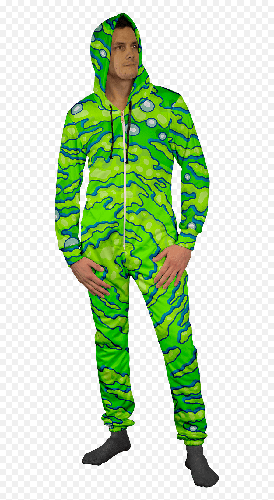 Rick And Morty Neon Portal Adult Onesie - Adult Sublimated Onesie Pajamas Png,Morty Png