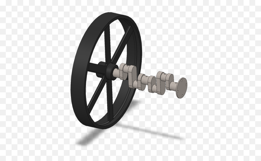 Crank Shaft And Flywheel 3d Cad Model Library Grabcad - Solid Png,Revolutionary War Icon