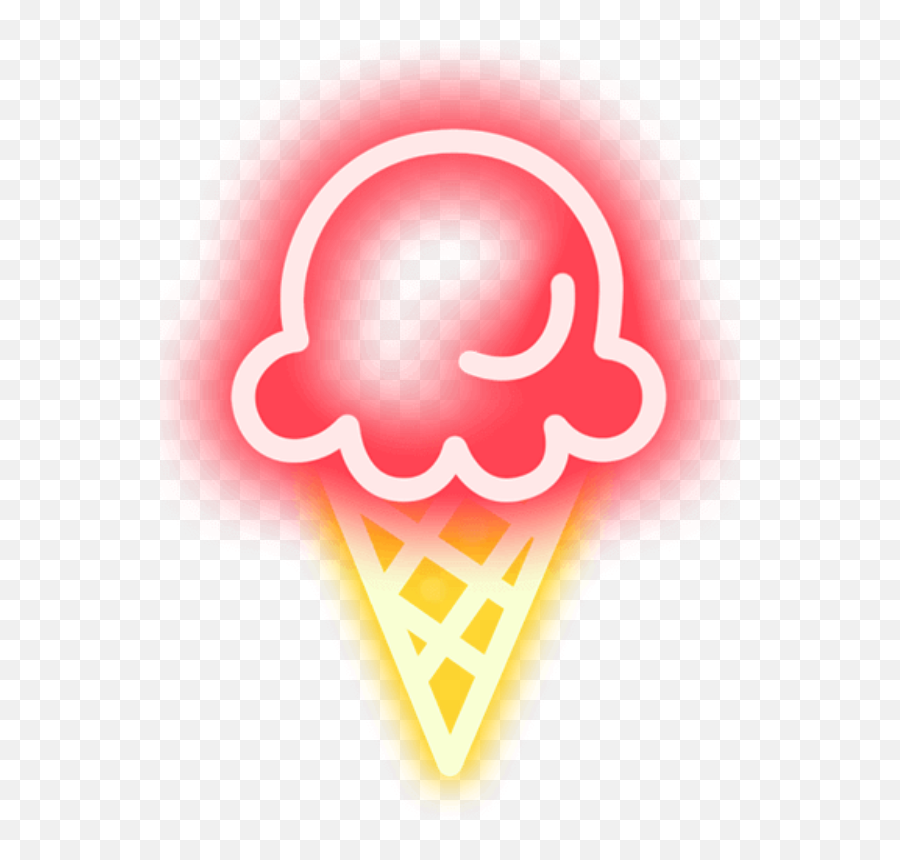 Download Hd Sorvete Neon Neoneffect Morango Luz Remix - Ice Cream Neon Png,Ice Effect Png