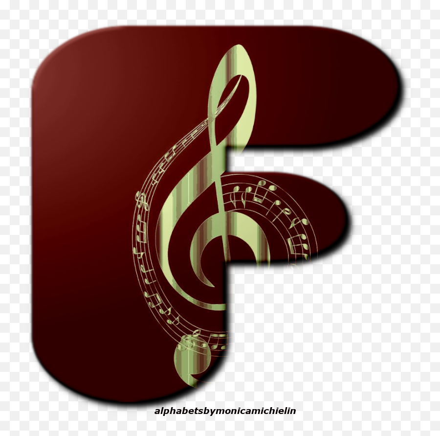 Treble Clef Alphabet - Black And Gold Music Notes Png,Treble Clef Png