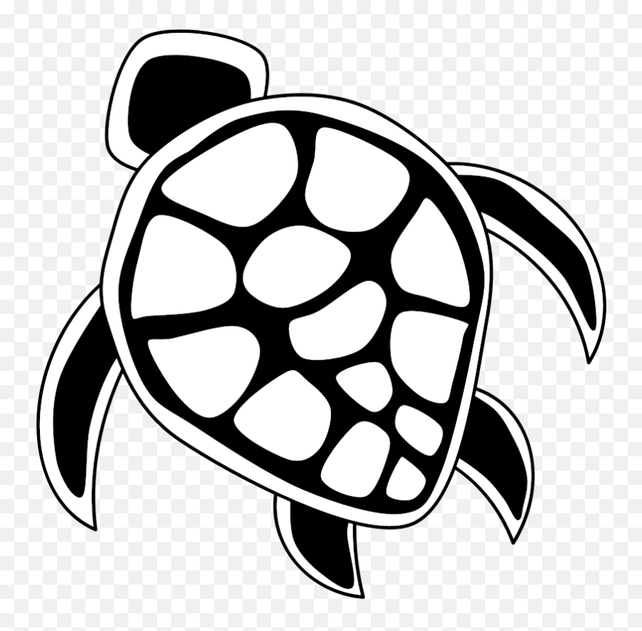 Cute Turtle Clip Art Black And White