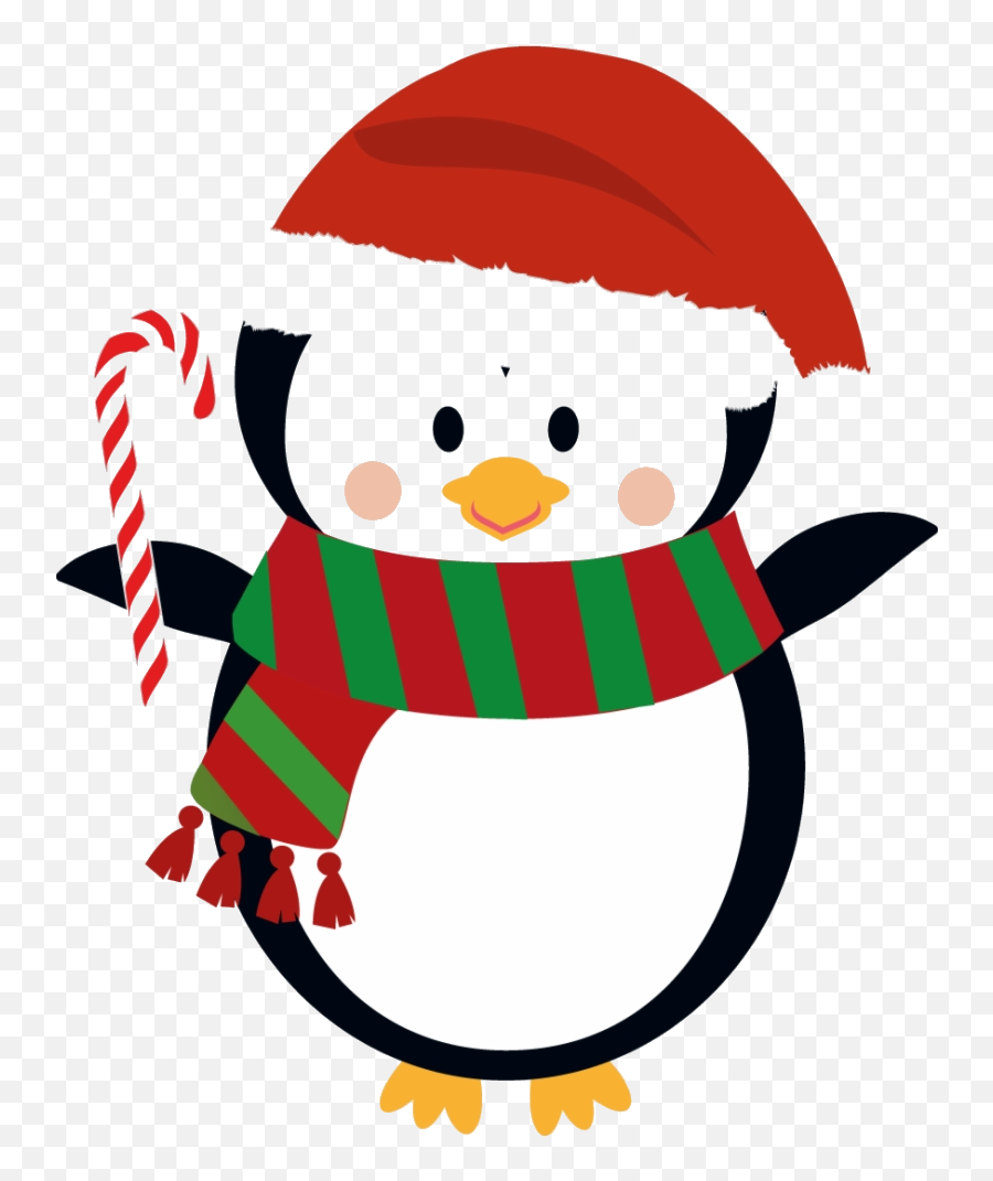 Penguin Christmas Cute Clip Art - Transparent Christmas Penguin Clipart Png,Penguin Transparent Background