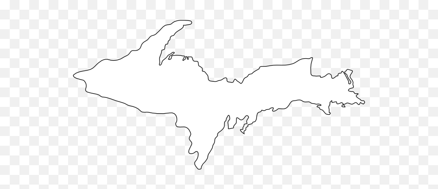 Outline Of Upper Peninsula - Printable Michigan Upper Peninsula Outline Png,Michigan Outline Png