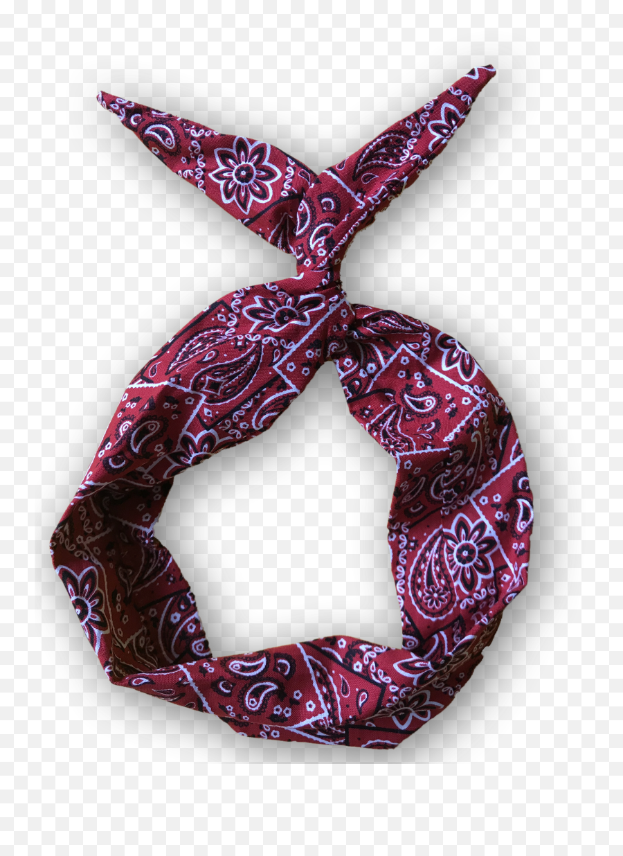 Red Bandana Print Wire Headband Png