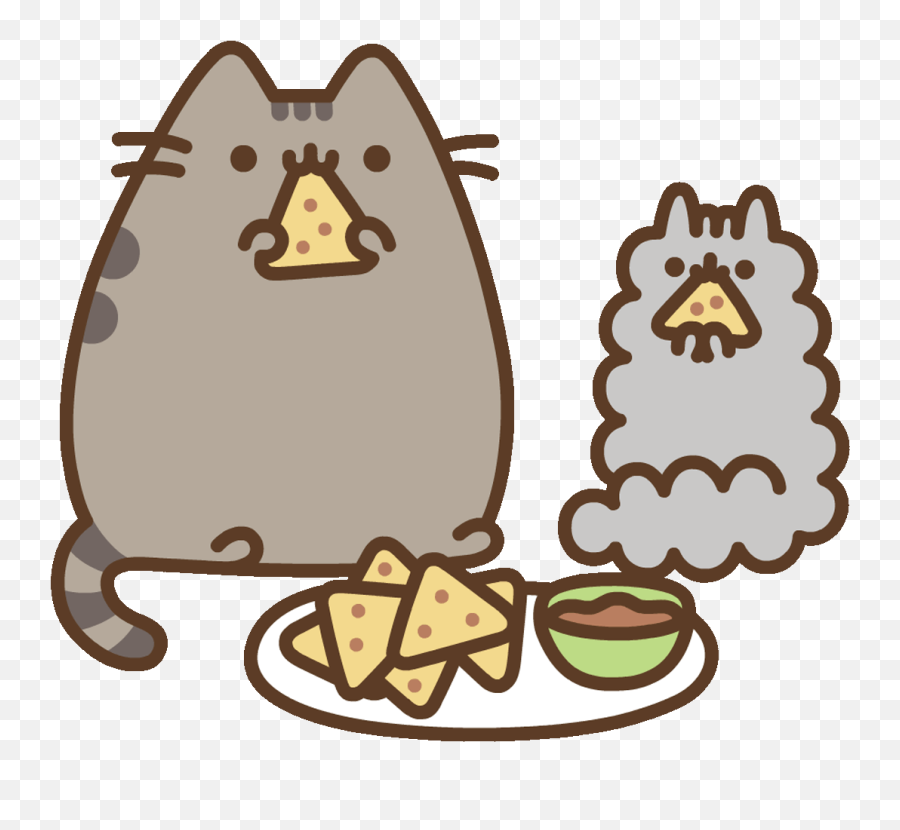 Fast Food Cat Sticker By Pusheen - Transparent Gif Cute Animals Png,Pusheen Transparent