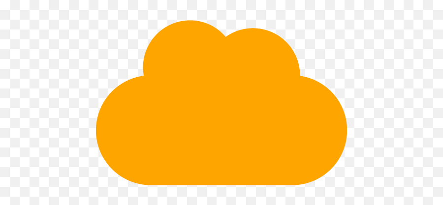 Orange Cloud 5 Icon - Free Orange Cloud Icons Orange Cloud Icon Png,Cloud Png Transparent