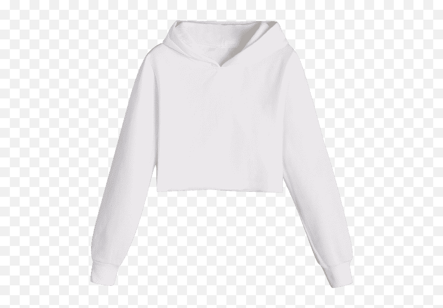 Zaful Flocking Cropped Hoodie - White Crop Sweater Png,Black Hoodie Png