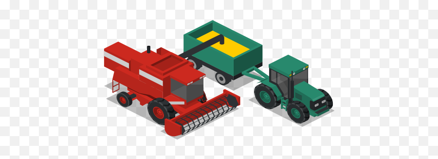 Combine Farm Front Rural Tractor Vehicles Icon - Isometric Tractor Png,Tractor Png