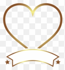 Heart Banner Frame Sticker By Brandy Birdsong - Transparent Background Gold Oval Frame Png
