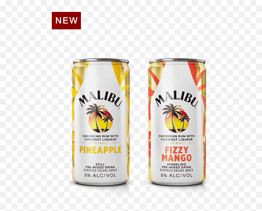 Malibu Pineapple Fizzy Mango - Malibu Rum Mango Can Png,Malibu Rum Logo