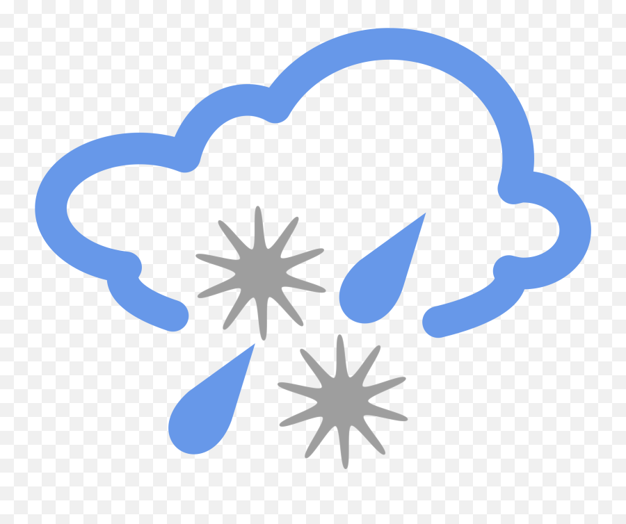 Download Snow Clipart Rain - Weather Symbols Full Size Png Snow And Rain Weather Symbols,Rain Clipart Png