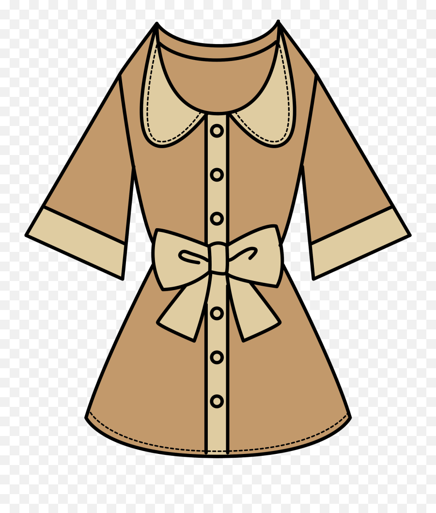 One Piece Brown Dress Clipart Free Download Transparent Png