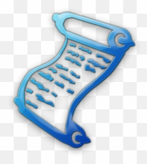 Document Scroll Icon Png Transparent Background Free - Blue