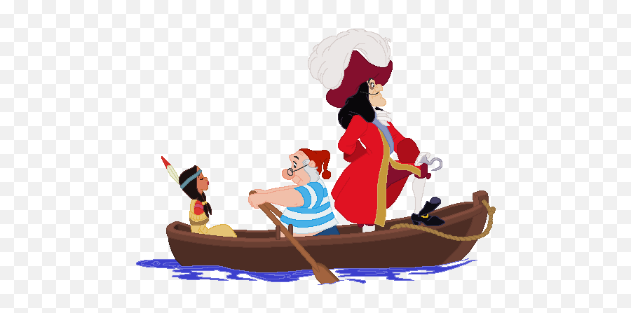 Peter Pan Gif Animation - Captain Hook Pirate Ship Clipart Peter Pan Tiger Lily Captain Hook Png,Pirate Hook Png
