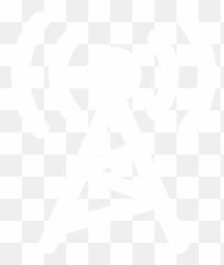Radio Tower Icon White - Png