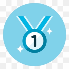 Medal Winner First Free Icon Of Kameleon Blue Round - Medal Icon Png,Medal Icon Png
