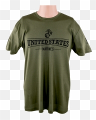 T - Shirt Marines Warrior Tek Green Short Sleeve Png,Usmc Icon
