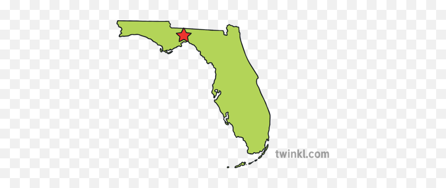 Florida Outline Usa State Map Tallahassee Capital Ks1 - Florida Map With Capital Png,Florida Map Png