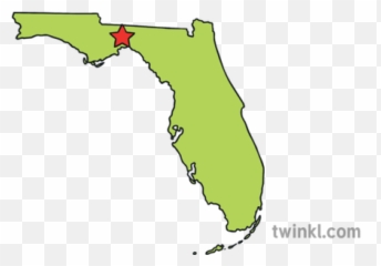 Florida Outline Usa State Map Tallahassee Capital Ks1 - With png