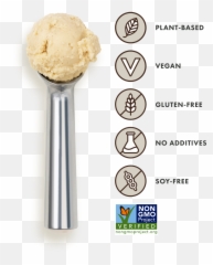 Vanilla Bean Dinoci Dairy Free - Ice Cream Scoop png