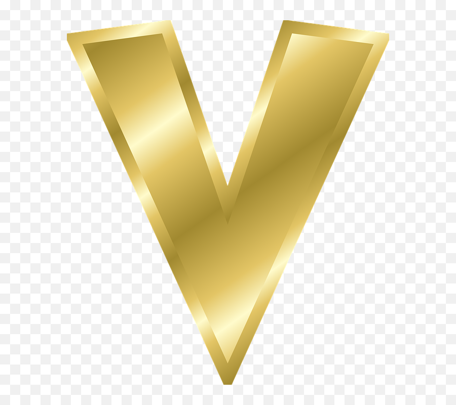 Download V Alphabet Png - Gold Letter V Png,Alphabet Png