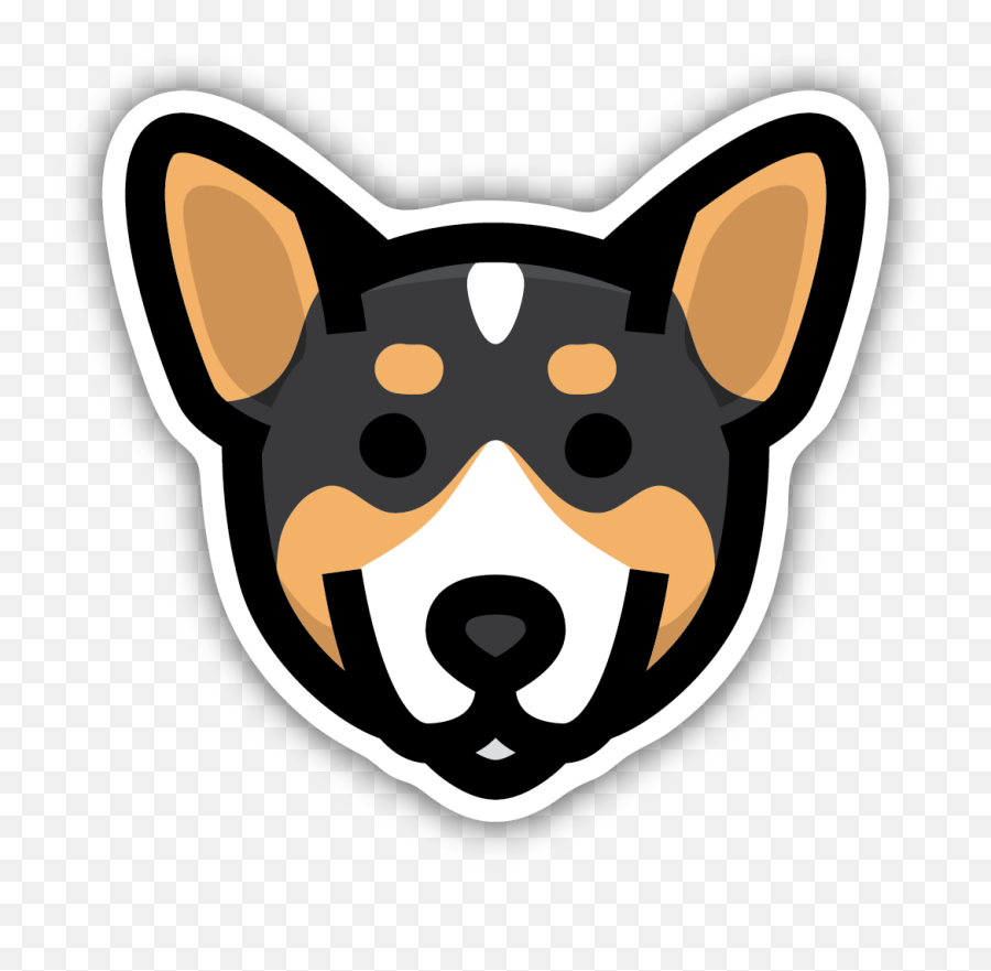Tri Color Corgi Face Sticker - Stickers Northwest Northern Breed Group Png,German Shepherd Icon