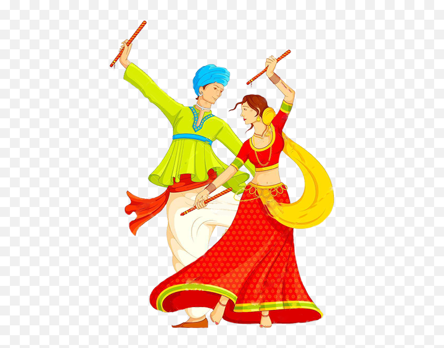 Navratri Dance Clipart 2 Station - Garba Dance Png,Dance Clipart Png