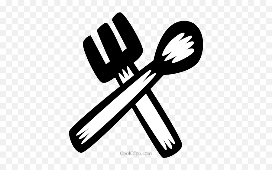 Fork And Spoon Royalty Free Vector Clip Art Illustration - Colher E Garfo Png,Spoon Icon