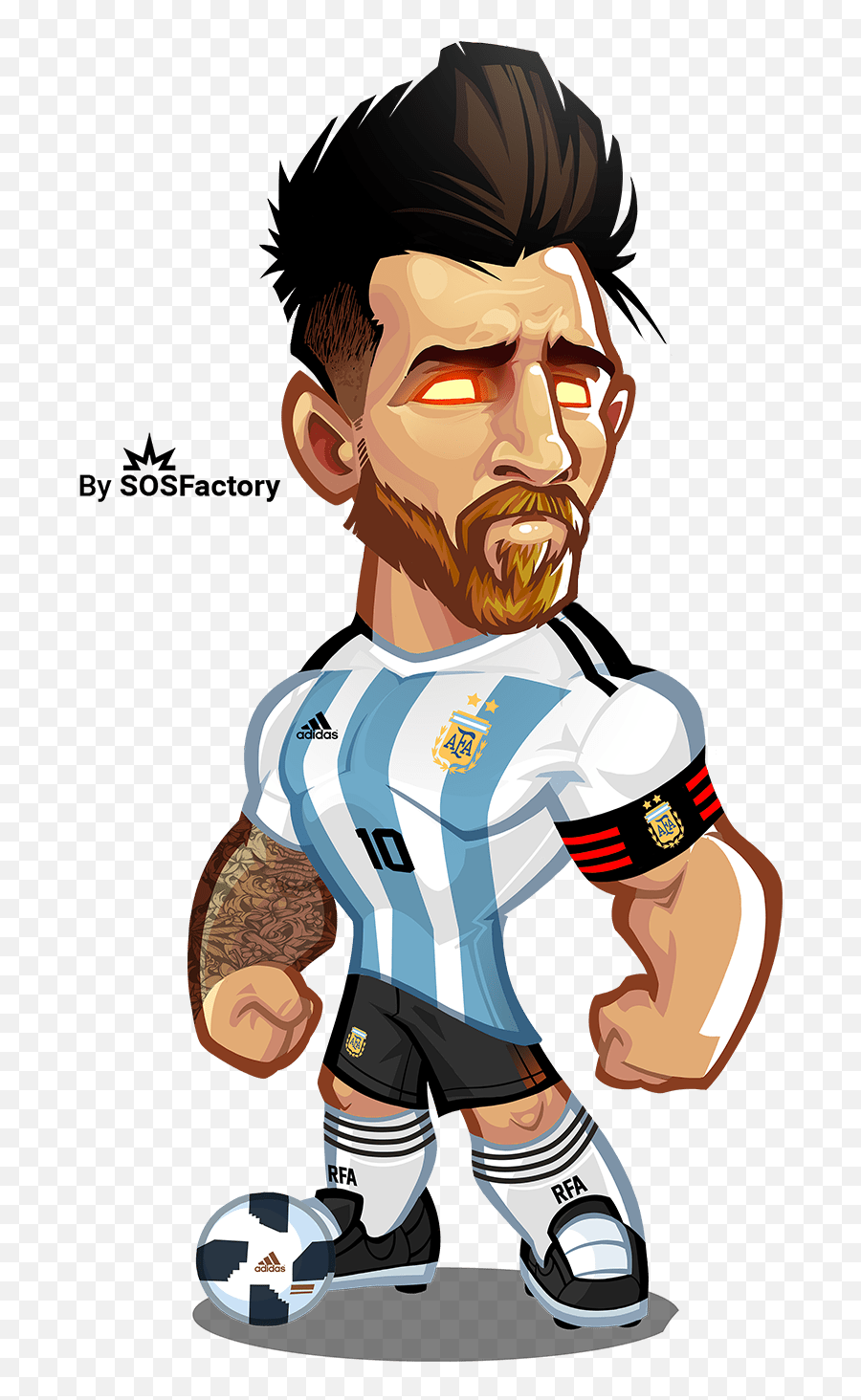Cartoon Football Player Messi Png Transparent