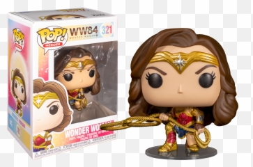 Wonder Woman 1984 - with Lasso Metallic Pop Vinyl Figure png