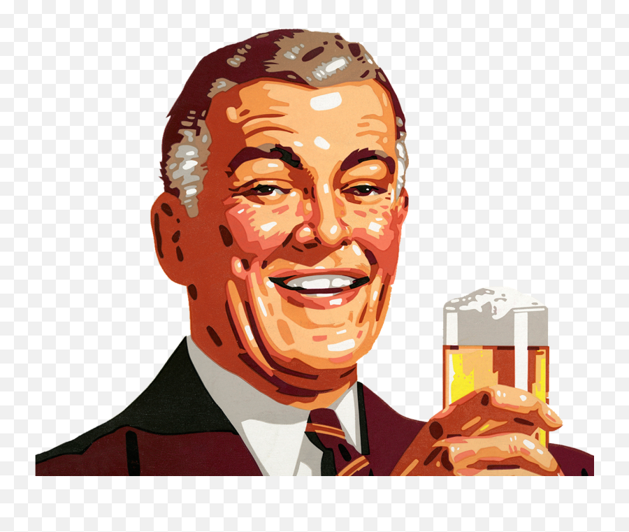 Drink Illustration Beer The With Man - Person Drinking Beer Png,Man Clipart Png