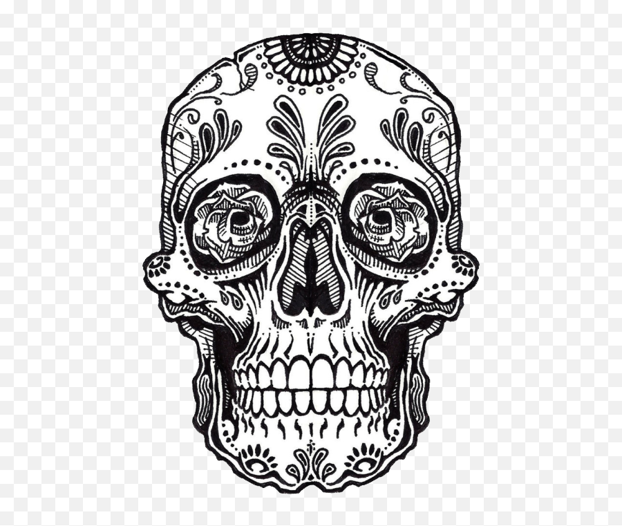 Mexican Skull Art Tumblr For Kids - Mexican Skull Tattoo Png,Mexican Skull Png