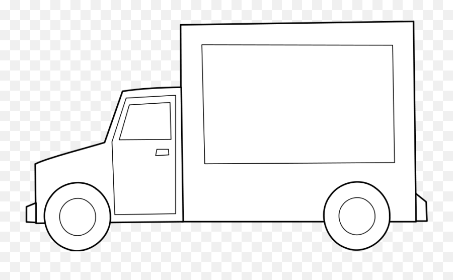 Moving Van Image Library Stock Black - Food Truck Clip Art Black And White Png,White Van Png