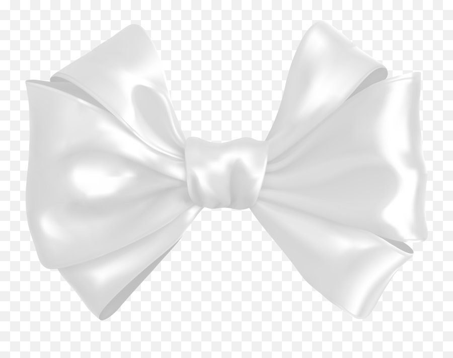 White Bow Tie Png Transparent Image - Satin,Black Tie Png