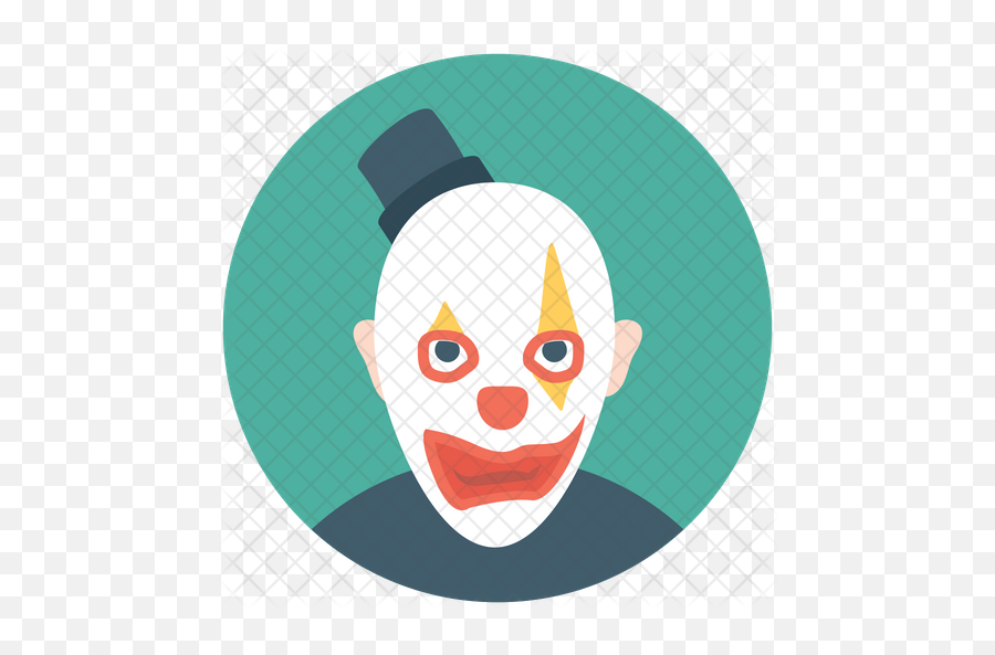 White Face Clown Icon - Cartoon Png,Clown Face Png